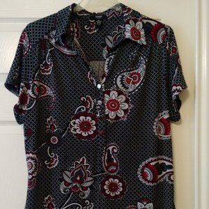 Alfani Woman Floral Paisley Top size 1X